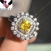 wholesale rr2053 european fashion hot woman girl bride party birthday wedding gift square aaa zircon 18kt white gold ring