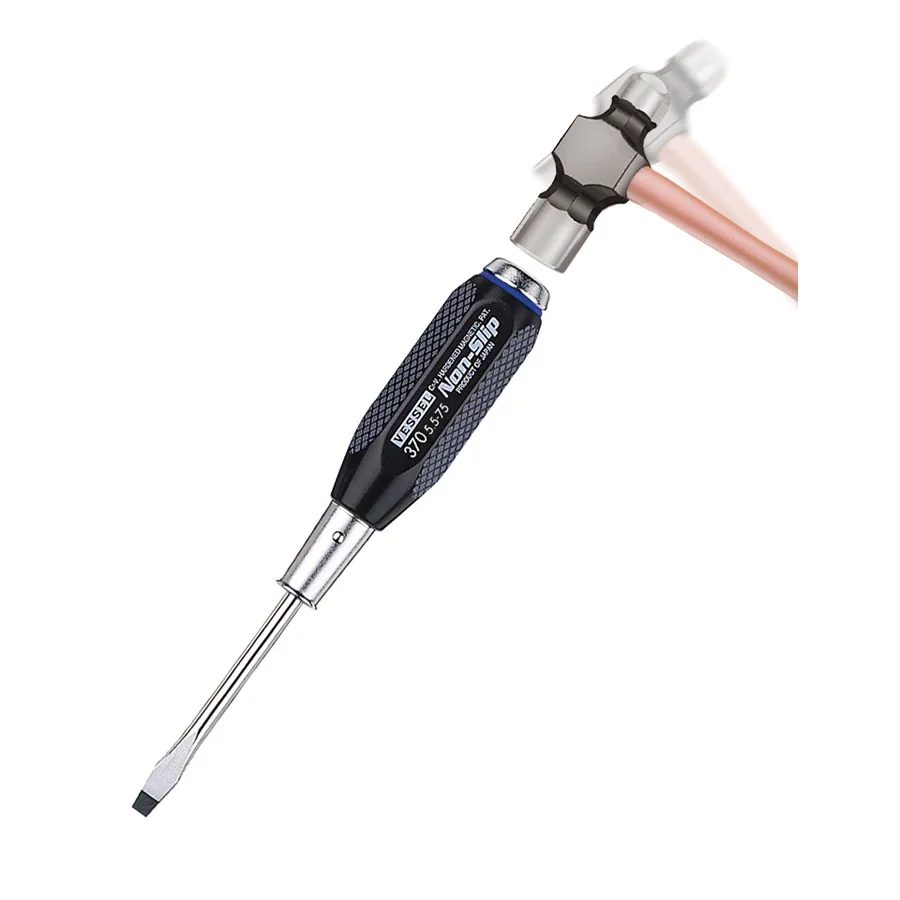 Японская нескользящая проводная отвертка VESSEL для крестообразных и шлицевых