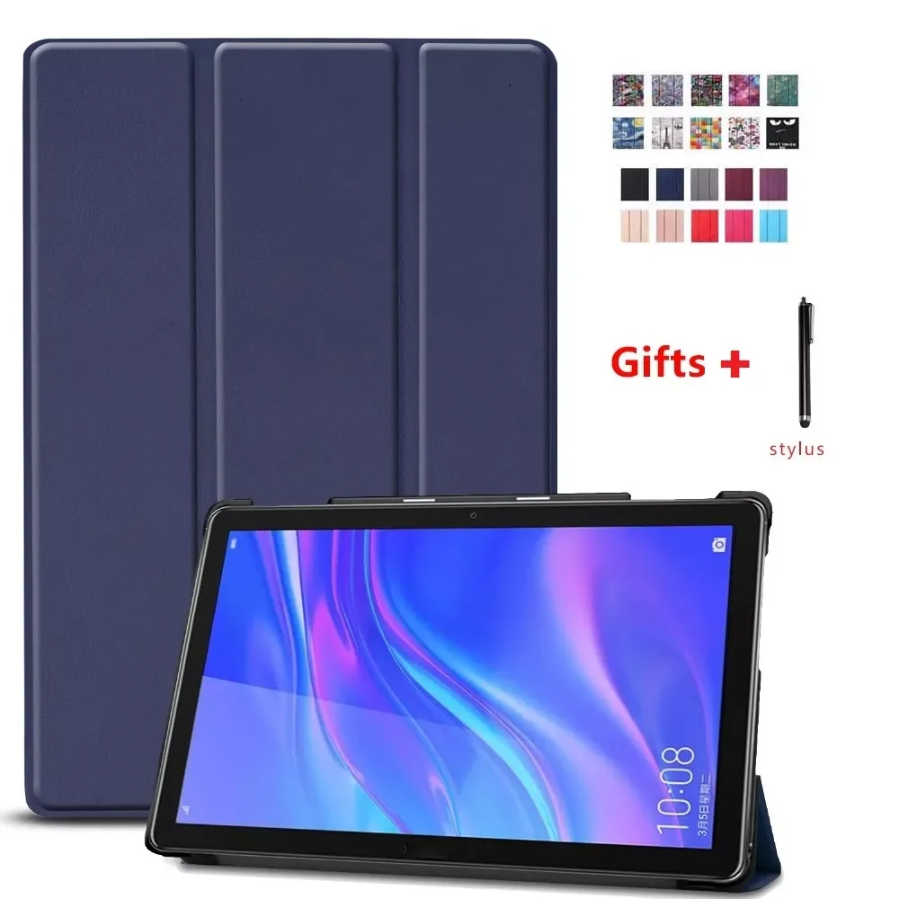 

For Huawei Mediapad M5 10.8" Smart PU Leather Case For Huawei Mediapad M5 Pro 10.8 inch Free Gift for Soft Flim Stylus pen