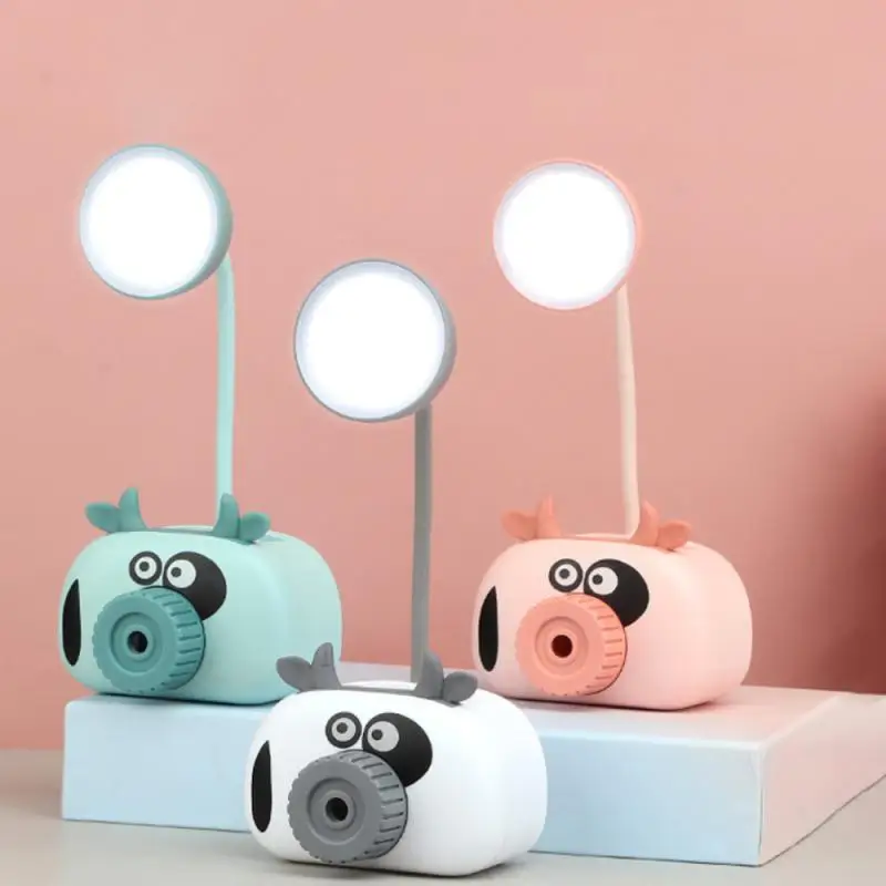 

Cartoon Piggy Pen Holder Pencil Sharpener Mini Table Lamp USB Charger LED Light Child Student Eye Protection Lamp