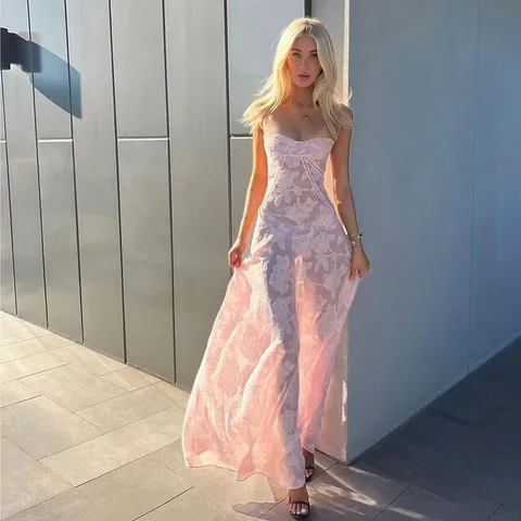 Летнее новое модное сексуальное прозрачное платье для отдыха на море юбка с подтяжками и цветочным принтом платье Клубная одежда платья