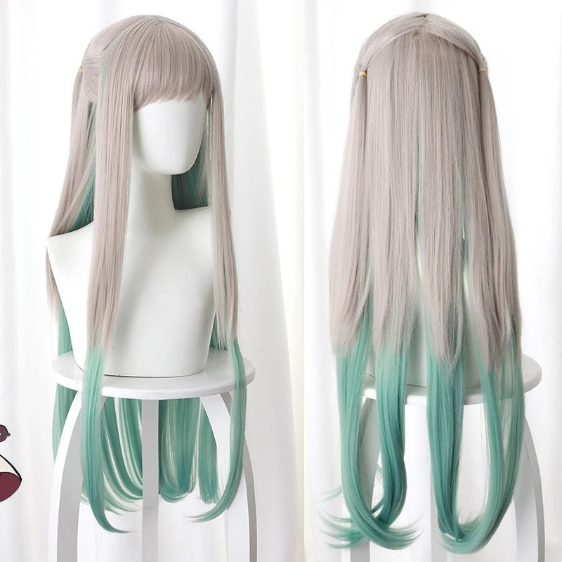 

2023 Fashion Anime Accessories Stage Perform Halloween Cosplay Wigs Heat Resistant Fiber Long Straight Hair Synthetic Hair Wig