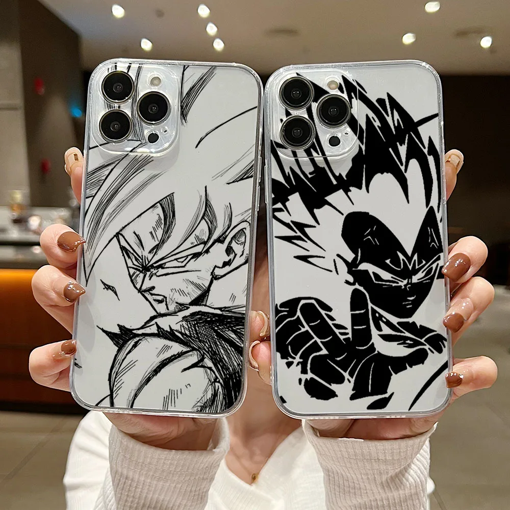 

Art Anime D-Dragon Balls Goku Phone Case For iphone 14 13 12 11 XS Pro Max Mini X XR 6S 7 8 Plus Soft Silicone Transparent Capa