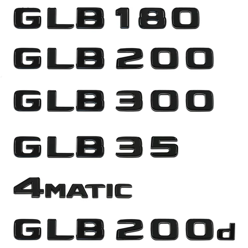 

Car Trunk Letters Logo Badge Emblem Decals Sticker For Mercedes Benz GLB GLB35 GLB180 GLB200 GLB250 GLB220 GLB300 X247 4Matic