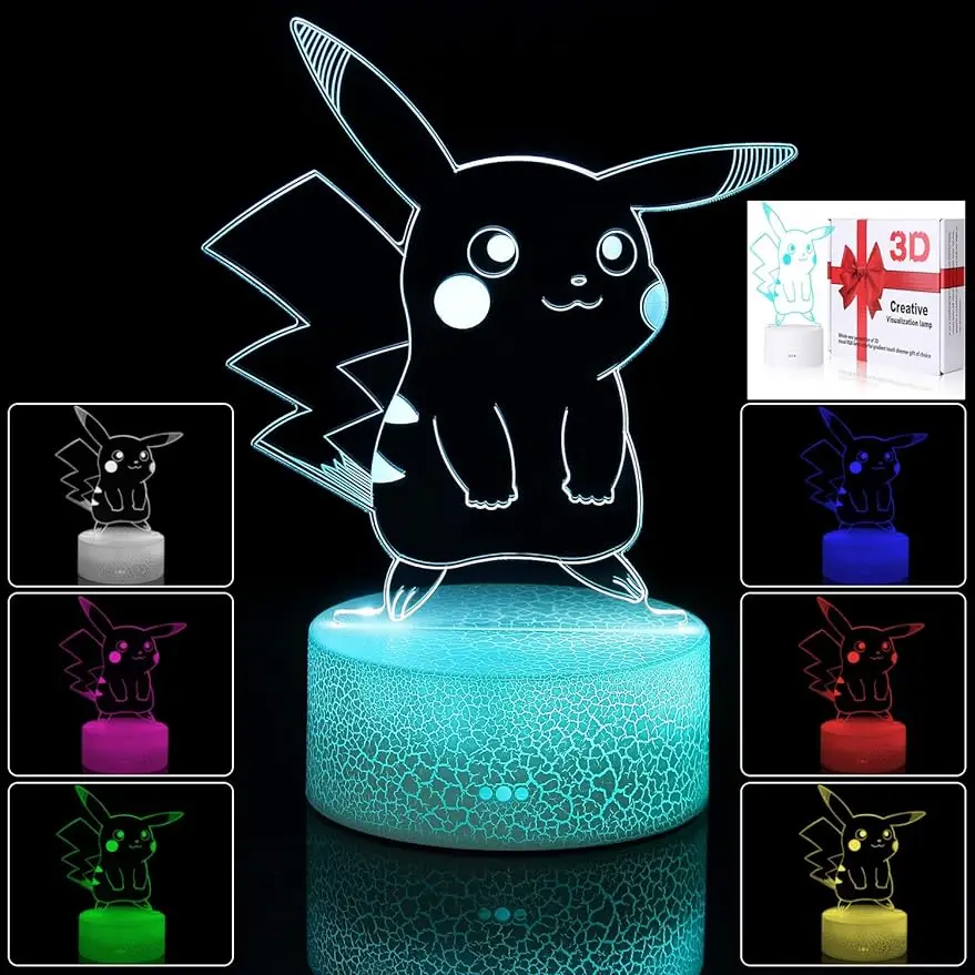 

Yiwoo, 3D иллюзия, Φ ночник, 7 цветов, постепенное изменение, сенсорный переключатель, USB, настольная лампа для праздничных подарков или украшения дома