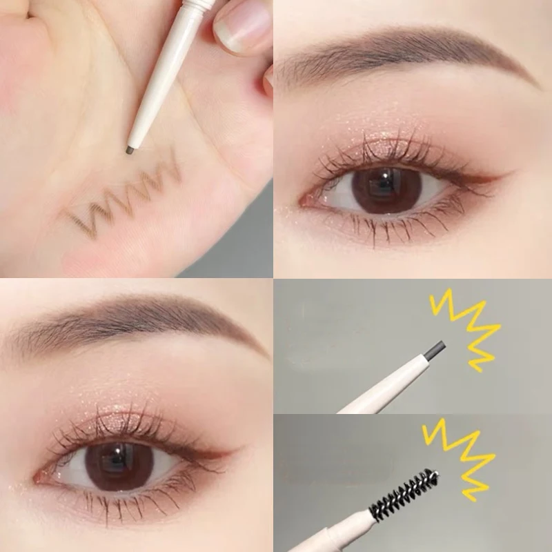 

1PCS Waterproof Eyebrow Pencil Double-headed Ultra-Fine Eyebrow Pen Natural Long Lasting Brow Tint Enhance Beauty Women Makeup