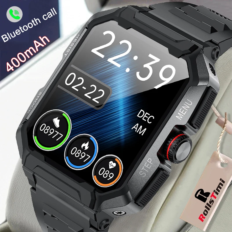 

Мужские смарт-часы с Bluetooth, 1,85 дюйма, 400 мАч