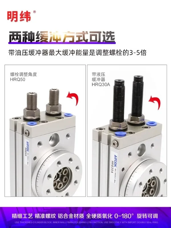 Пневматический Поворотный качающийся цилиндр китайского бренда с регулируемыми