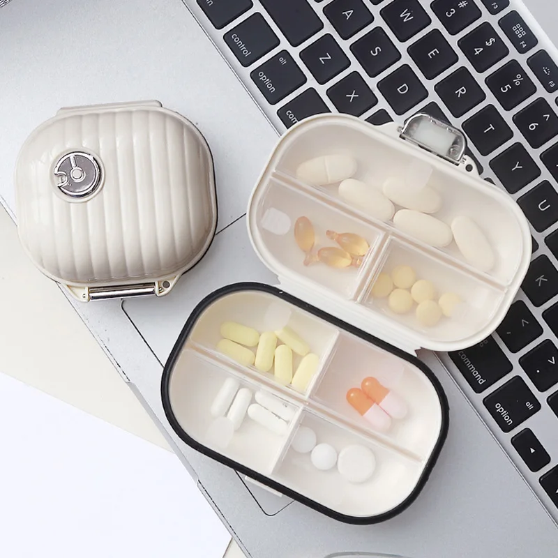 

Portable Mini Pills Organizer Case 4 Grids Pill Box Tablet Storage Container Weekly Medicine Pill's Box Pill Case