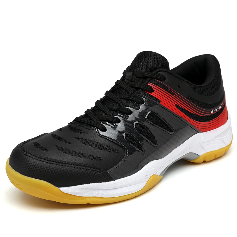 Badminton Shoes Men Women Mesh Breathable Male Gym Training Volleyball Sneakers Red Blue Women Professional Tennis Shoes Trainer