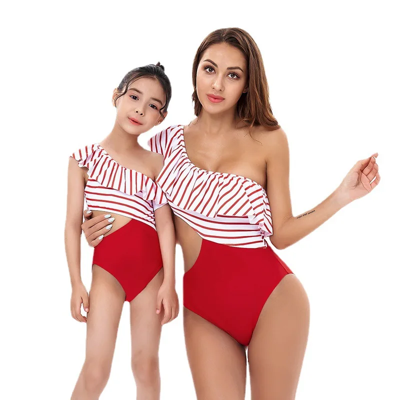 

Women One-piece Swimsuit Mommy And Me Clothes Family Swimwear For Mother Daughter Swimsuit Matching Bikini Women Girls Clothes