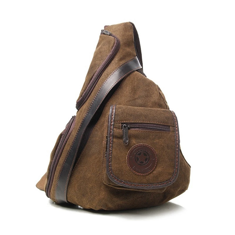 

Men Canvas Bag New Should Travel Quality Chest Casual Waterproof High Men Bag Crossbody For Bag Messenger