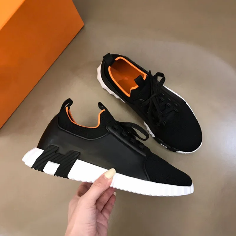 

Summer Mens Paris luxury Genuine Leather patchwork mesh Casual shoes Designer brand Lace-up nylon Fashion classic Running sports