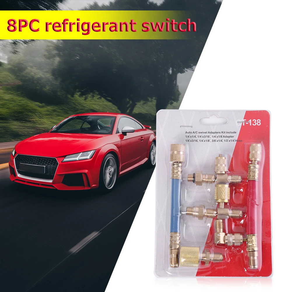 

8 шт., адаптер для кондиционера R134A R12