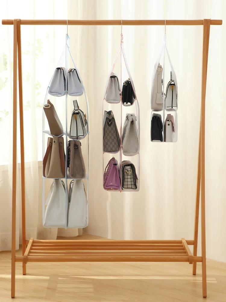 Органайзер для хранения сумок прозрачный двухсторонний пылезащитный органайзер