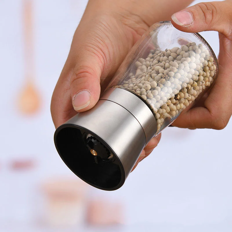 Pepper Grinder Stainless Steel Manual Salt and Pepper Grinder Spice Blender Kitchen Tool Cooking Accessories