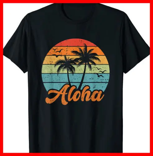 

Aloha Hawaii Hawaiian Island Shirt Palm Tree Beach Sunset T-Shirt Best Price