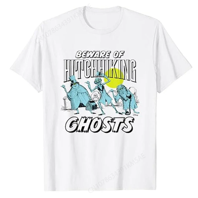 Хлопковая футболка с коротким рукавом и принтом привидений в стиле Хэллоуина