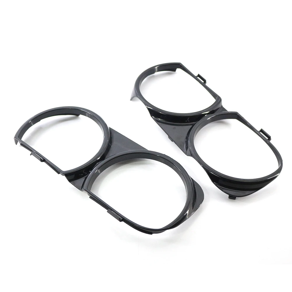 2pcs Front Headlight Lamp Bezel Trim Left+Right Cover Stickers For Dodge For Challenger 2015-2019 Car Accessories