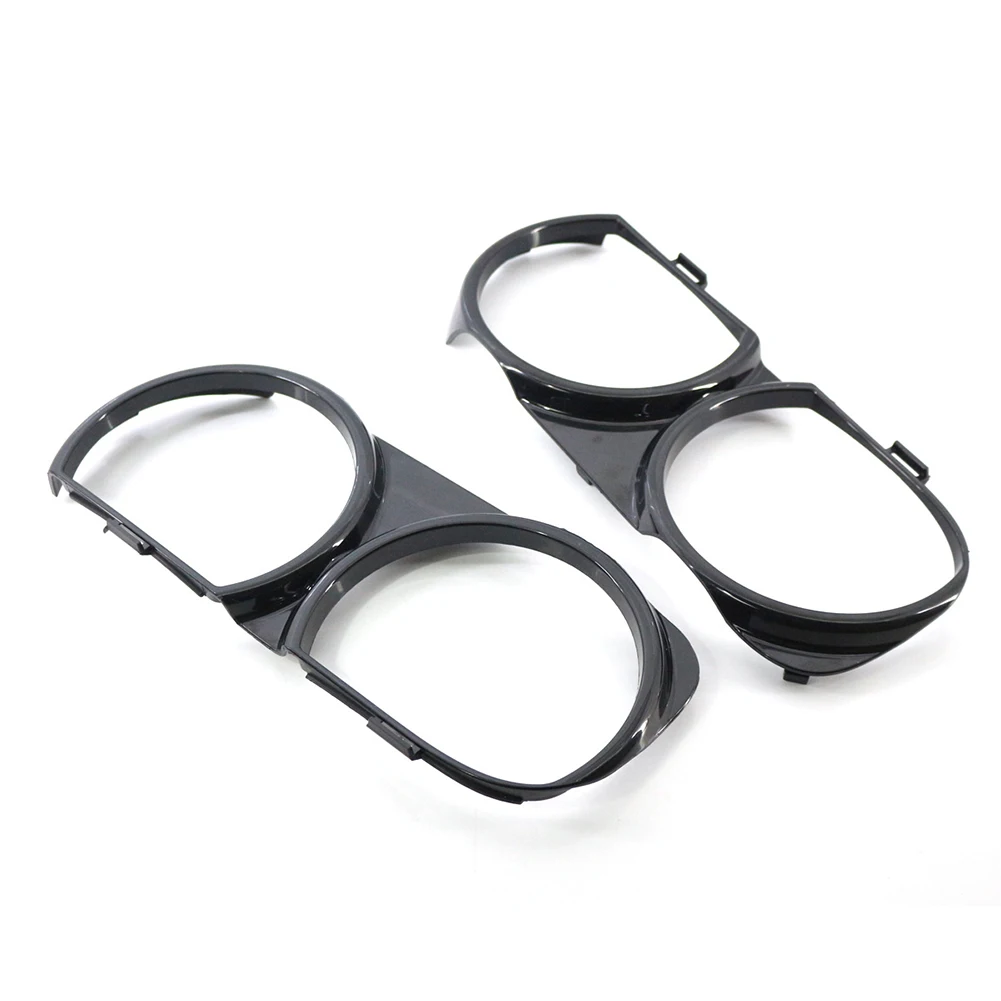 

2pcs Front Headlight Lamp Bezel Trim Left+Right Cover Stickers For Dodge For Challenger 2015-2019 Car Accessories