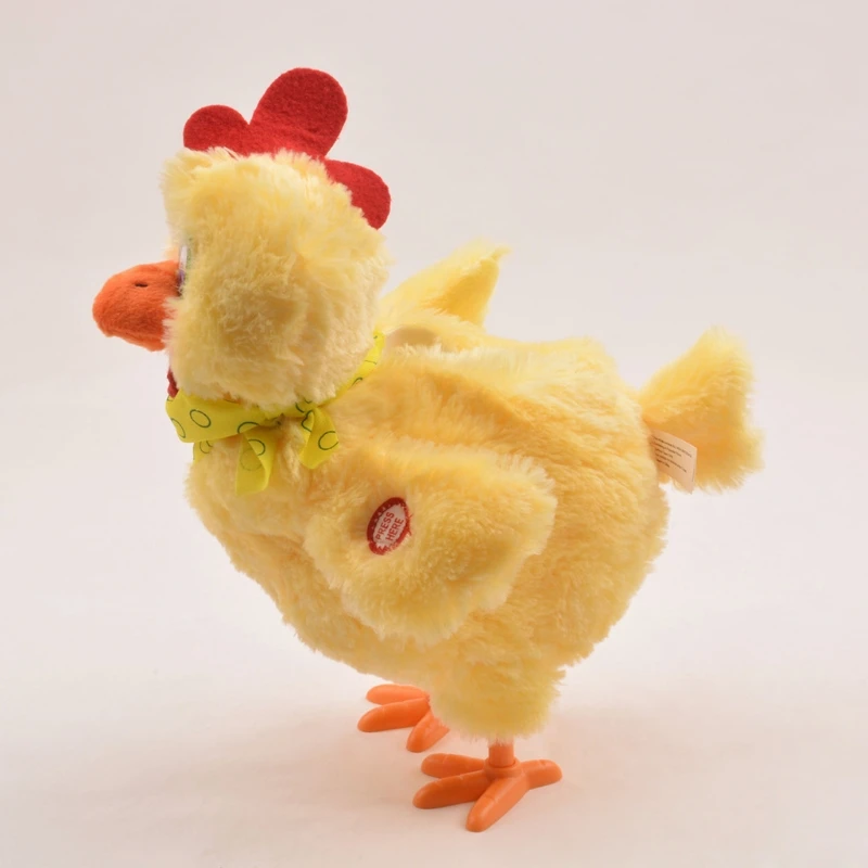 

Electronic Crazy Chicken Plush Toy Electric Funny Dancing Laying Eggs Hens for DOLL Music Animal for Kids Birthday Gift E65D