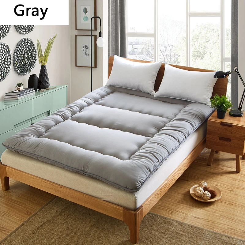 Толстый разноцветный матрас для студенческого общежития однотонный теплый