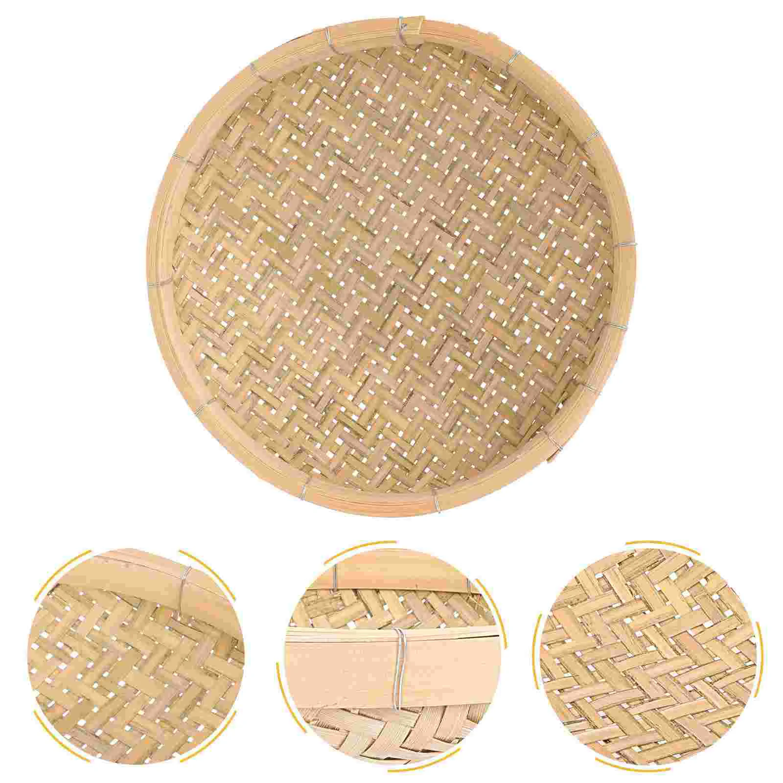 

Chinese Sieve Vanity Basket Vegetables Serving Basket Shallow Basket Vegetable Bowl Countertop Basket