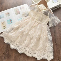 girls lace princess dress 2021 summer baby cute dress childrens children lace short sleeve dress 2 6 years old