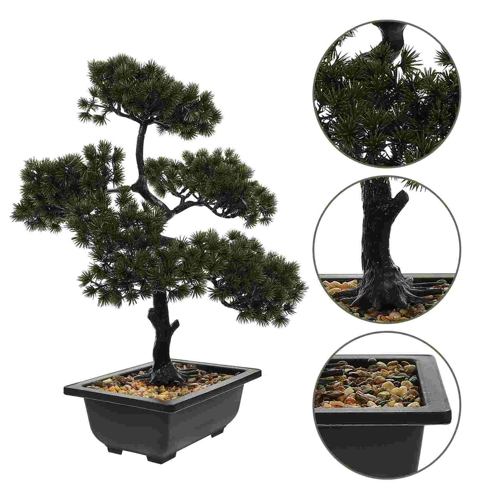 

Simulation Welcome Pine False Green Plants Home Desk Fake Bonsai Small Decor Figurine Faux Table Plastic Tree Office Artificial