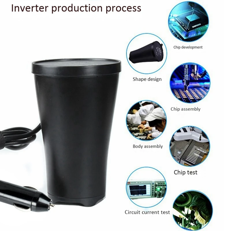 Автомобильный преобразователь напряжения 150 Вт 12 В в 220 подстаканник с розетками