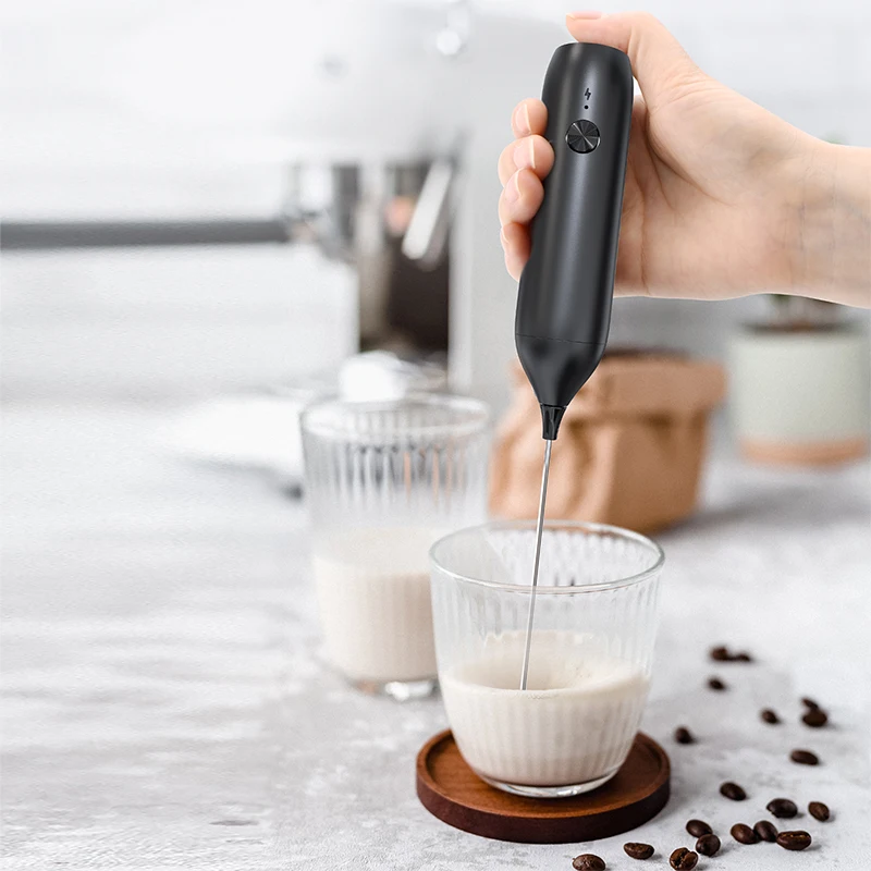 Montalatte Elettrico 304 Mini Foam Maker In Acciaio Inox Ricaricabile Usb Type-C Cable Drink Mixer Frusta Frusta Per Caffè