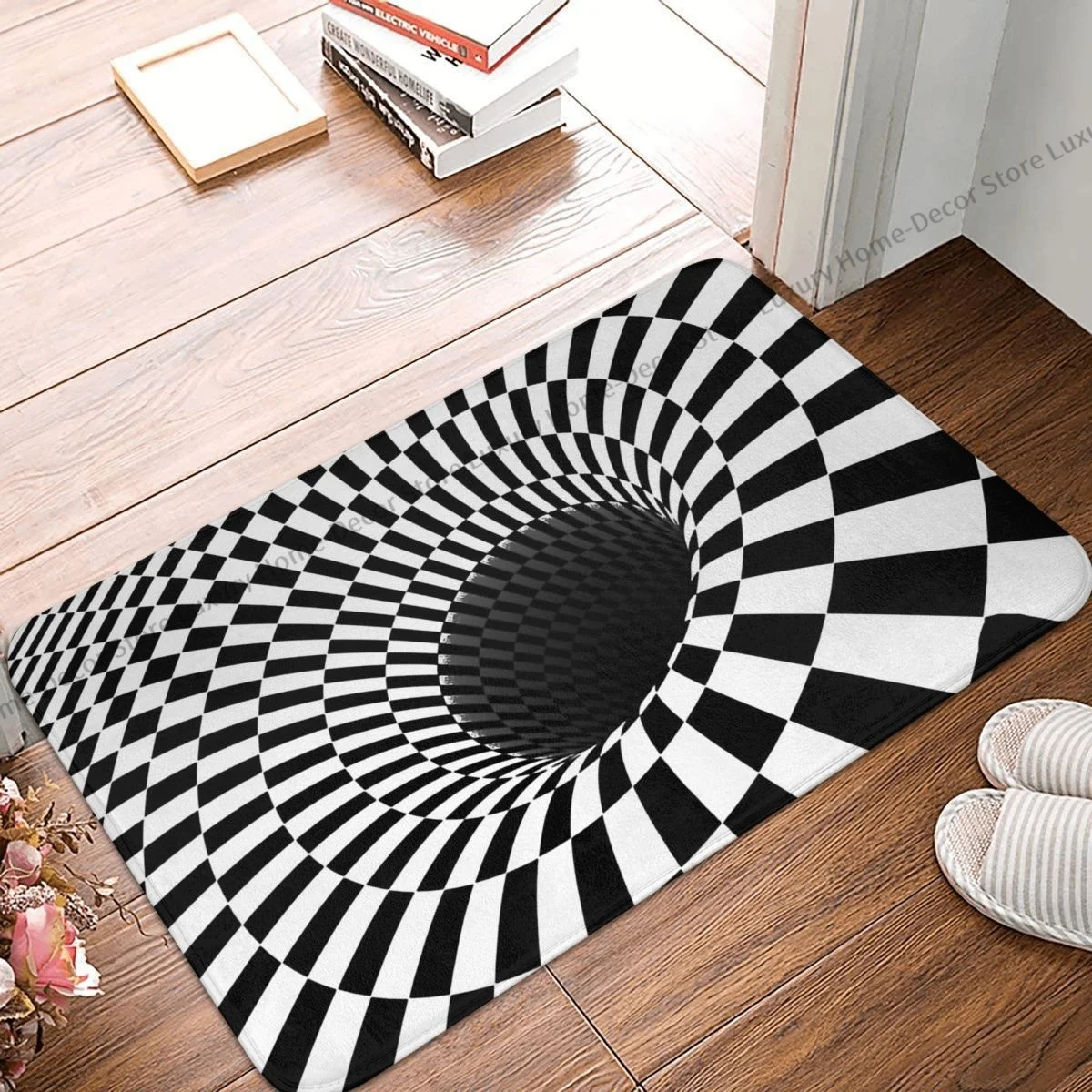 

Нескользящий Придверный коврик, кухонный мат для ванной с оптической иллюзией, когнитивной иллюзией, молитвенный декоративный Рисунок