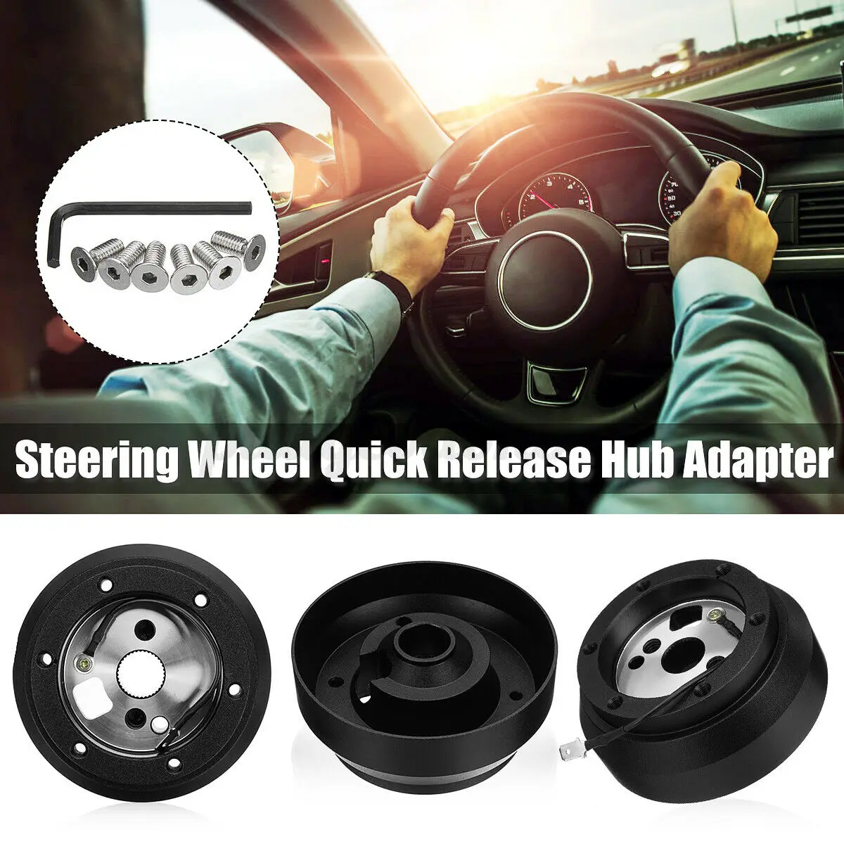 

Steering Wheel Hub Adapter Quick Release Kit For Jeep Chevrolet Dodge GM Buick