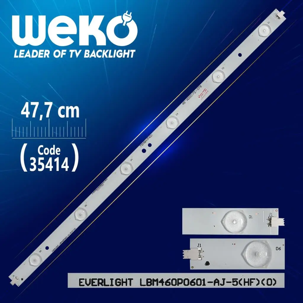EVERLIGHT LBM460P0601 AJ 5(HF)(0) 76 M8H(P40) 46 AD00(72) 078 47 7 см 6 светодиодов (WK 491)|Электротовары| |