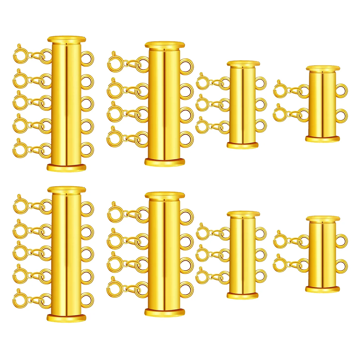 

Clasp Lock Slide Necklace Layered Jewelry Bracelet Clasps Tube Connector Multi Spacer Connectors Buckle Strand Layering