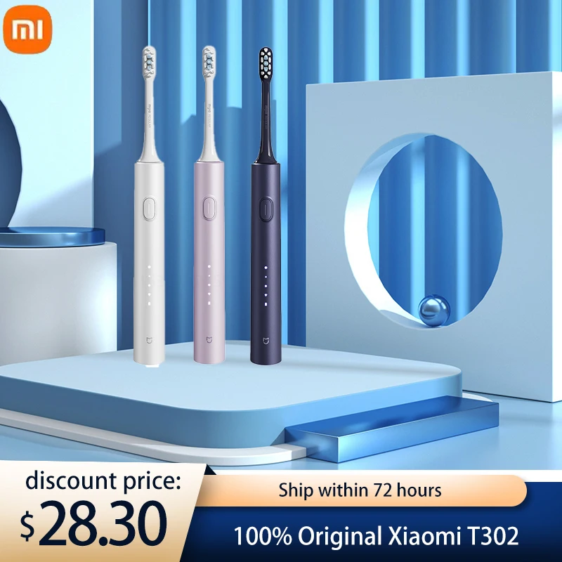 

Original Xiaomi Mijia T302 Sonic Electric Toothbrush IPX8 Waterproof Grade 150 Days Long Battery4 Cleaning Modes Toothbrushes