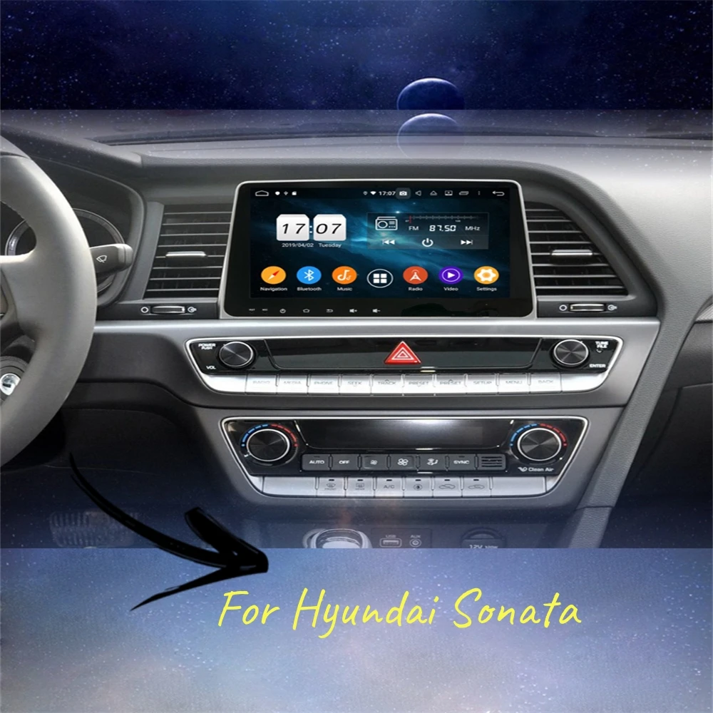

Android для Hyundai Sonata 2018 2019 автомобильное радио Аудио мультимедийный плеер GPS навигация Авто Carplay головное устройство DSP 4G
