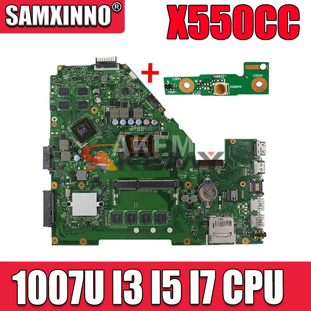 Материнская плата X550CC 2 ГБ 4 ОЗУ 1007U I3 I5 I7 ЦП GT720M GPU для Asus Y581C X552C X550C X550CL A550C K550C Laotop