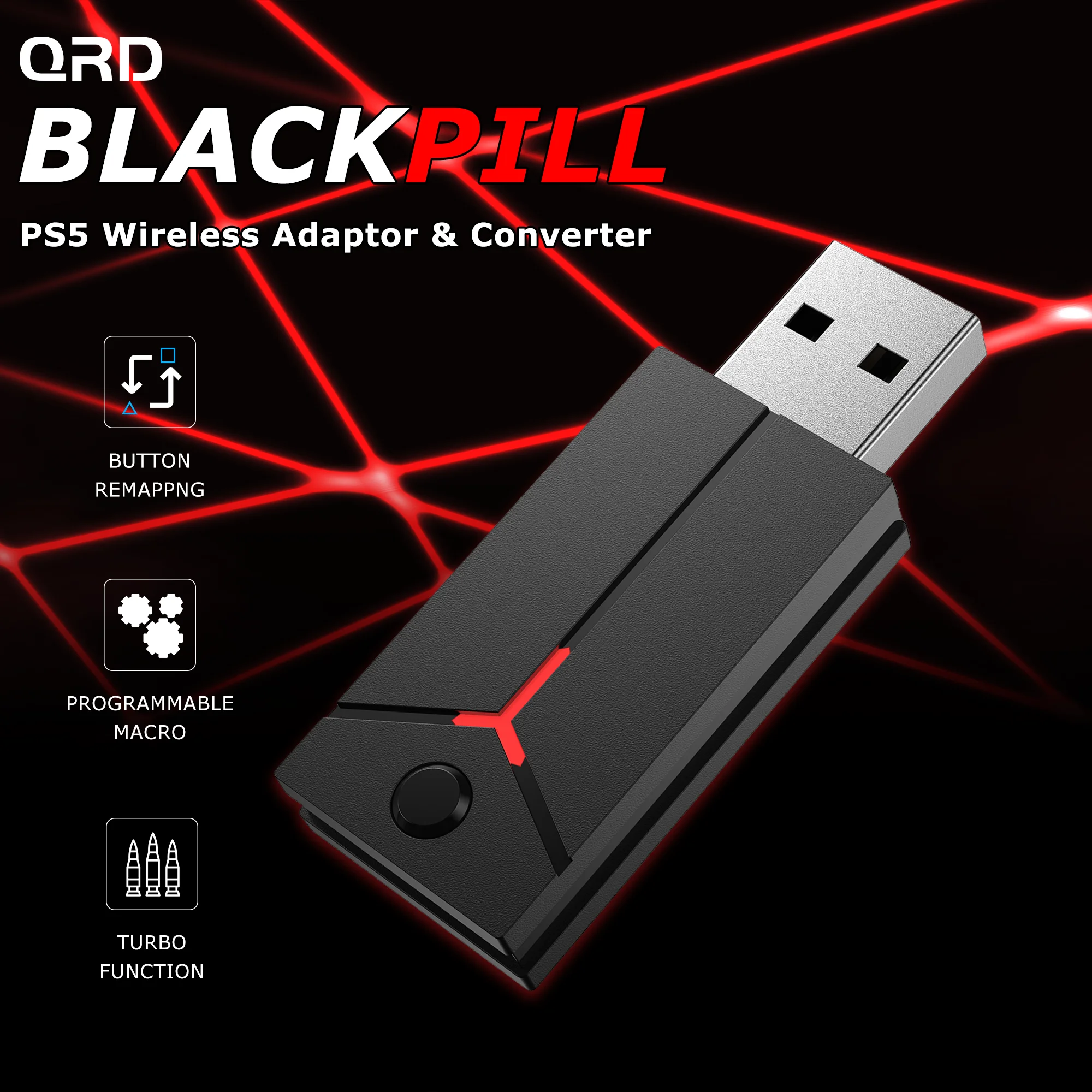 Фото Беспроводной адаптер и преобразователь BLACKPILL PS5 для QRD Spark N5/Maestro S3/Arcade Stick/оригинальный контроллер Dualshock4 PS4 №1