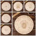 1 шт. деревянные маятниковые гадания декоративные доски хрустальные шестиугольные заостренные ломтики деревянное основание со звездами Солнце Луна настенные украшения