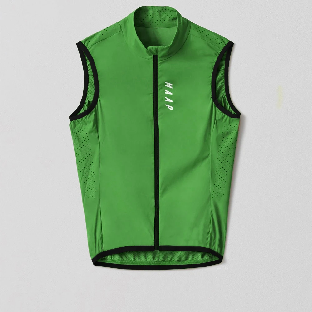 

Maap Cycling Vest Windproof Gilet Men Road Bike Sleeveless Wind Jacket Outdoor Bicycle Shirts Waistcoat Hombre Ciclismo Maillot