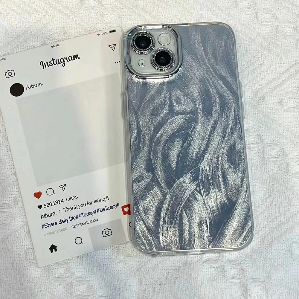 Фото Суперпопулярный чехол для телефона с дизайном в стиле Камарон для iPhone 17 16 15 14 13 12 11 Pro Max Plus, с перьями и лазерной гравировкой №3