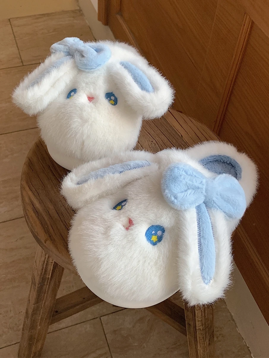 

2022 New Indoor Confinement Shoes PVC Material Non-slip Ladies Winter Home Plush Slippers Cute Warm Fluffy Fur Home Slippers Fla