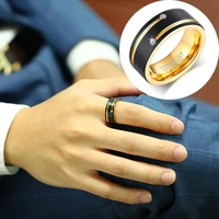8mm men tungsten wedding bands cubic zirconia eternity ring cz diamond inlaid high polish