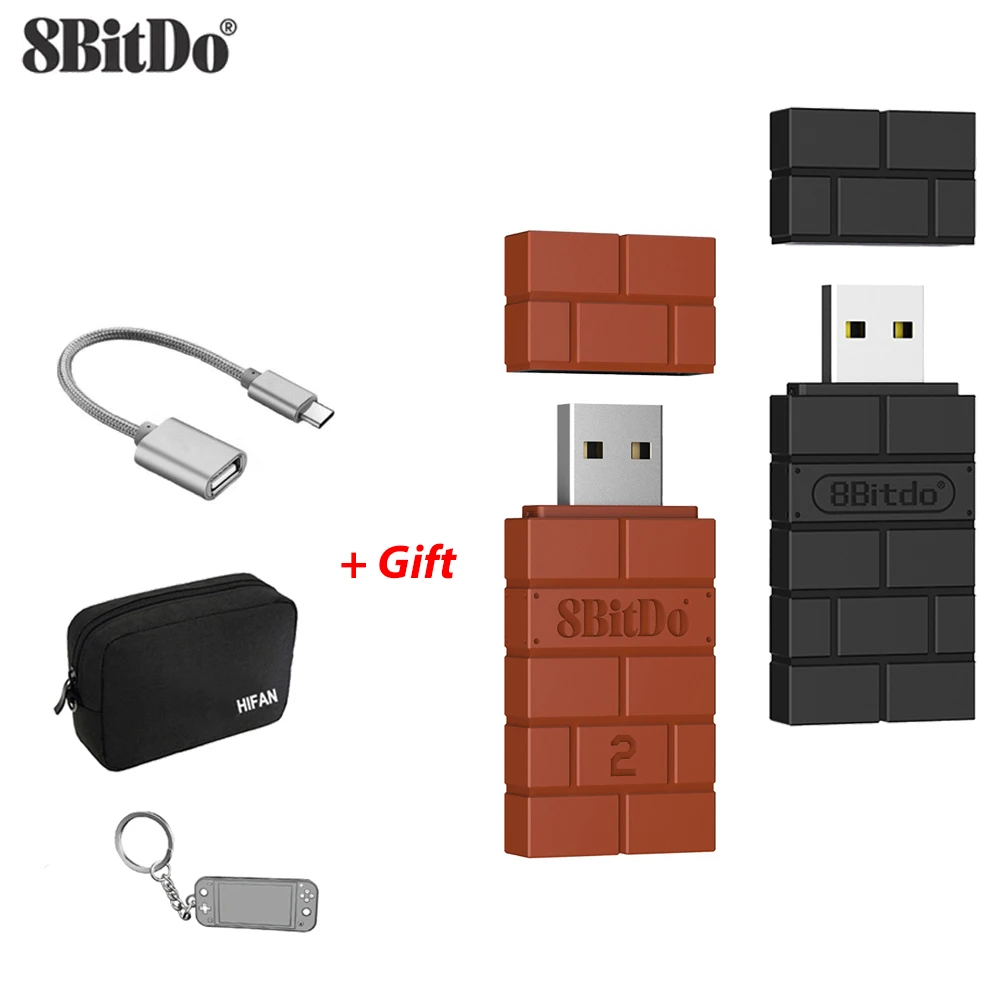 

8BitDo USB Wireless Bluetooth Adapter 2 for Windows Mac Raspberry Pi Nintendo Switch Support PS3 PS5 Xbox JoyCon Controller