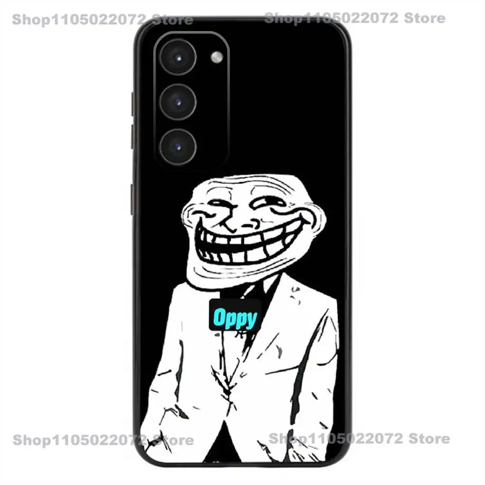 Фото Чехол для телефона Samsung Galaxy A20,21s,22,31,32,52,53,72,73,80,91 с забавными комиксами T-Trollfaces Comics MemeS, мягкий жидкий силиконовый черный чехол №5