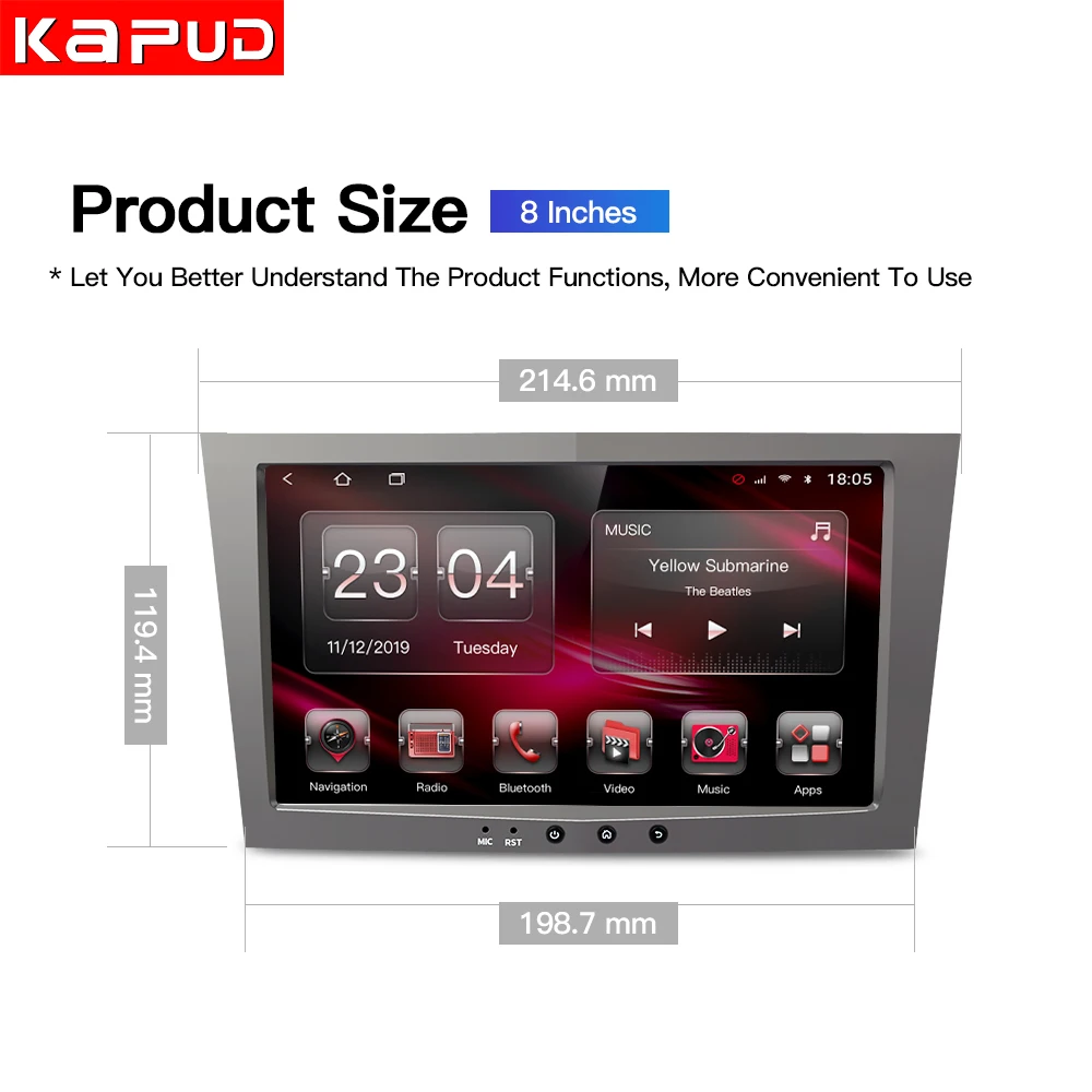 Kapud Android 10 для Opel 8 ''GPS мультимедийная Автомобильная магнитола видео плеер