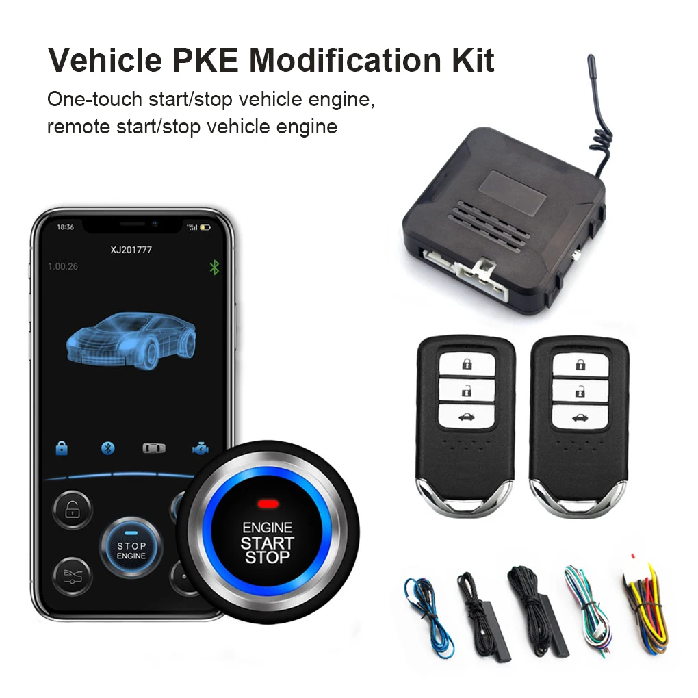 

DC 12V Car Bluetooth-compatible Keyless Entry Alarm Systems Vehicle Remote Control Start Controller Automotive Type B