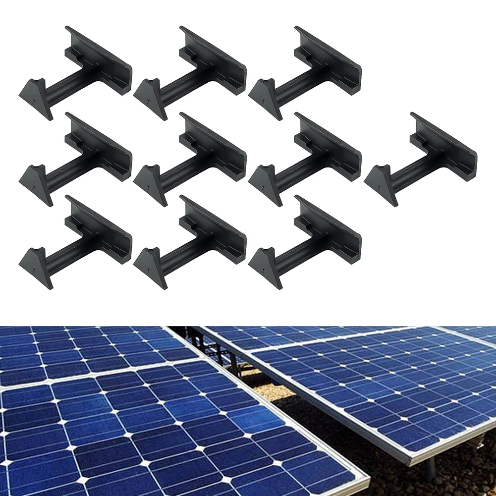 10Pcs For Solar Panel Water Drain Clip 30-35-40mm Thick Photovoltaic Module Cleaning Clamp Guide Clips Fixture Home Hardware