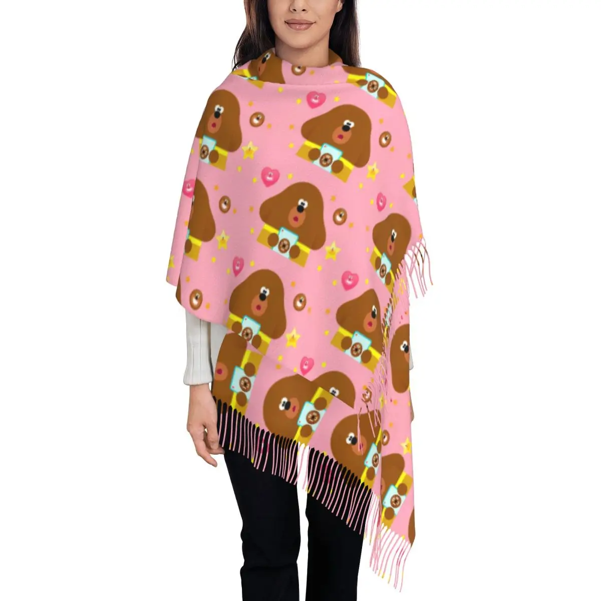 Женский шарф из пашмины H-Hey D-Duggees зимний теплый длинный